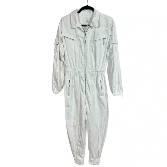 L’Academie Army Coverall Utility Jumpsuit in White x Revolve - Picture 4 of 13